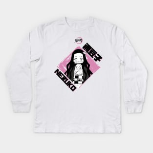 DEMON SLAYER: NEZUKO PINK Kids Long Sleeve T-Shirt